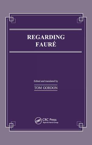 Regarding Faure de Tom Gordon