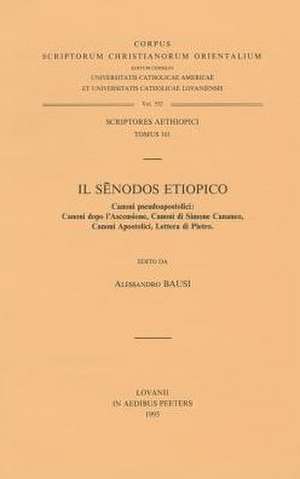 Il Senodos Etiopico. Canoni Pseudoapostolici: T. de A. Bausi