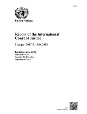 Report of the International Court of Justice de United Nations Publications