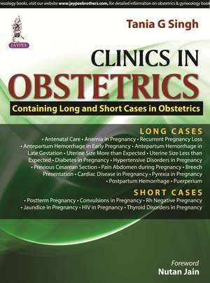 Clinics in Obstetrics de Tania G Singh