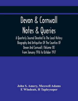 Devon & Cornwall de John S. Amery