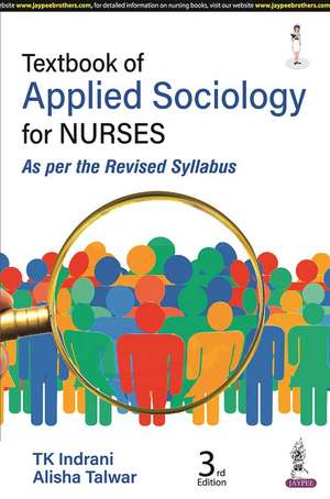 Textbook of Applied Sociology for Nurses de TK Indrani