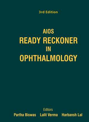 Ready Reckoner in Ophthalmology de Partha Biswas