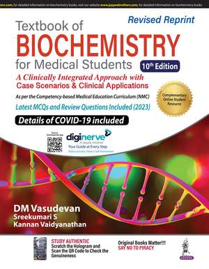 Textbook of Biochemistry for Medical Students de DM Vasudevan