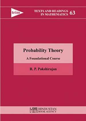 Probability Theory de R. P Pakshirajan