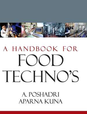 A Handbook for Food Techno's de A. Poshadri