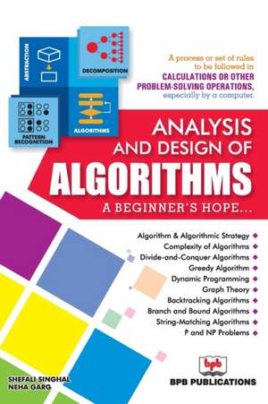 ANALYSIS AND DESIGN OF ALGORITHMS de Shefali Singhal