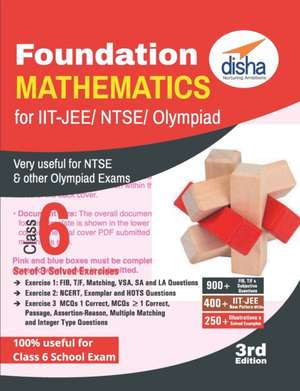 Foundation Mathematics for IIT-JEE/ NTSE/ Olympiad Class 6 - 3rd Edition de Disha Experts