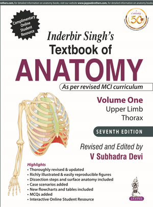 Inderbir Singh's Textbook of Anatomy (Volume 1: Upper Limb and Thorax) de V Subhadra Devi