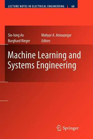 Machine Learning and Systems Engineering de Sio Iong Ao