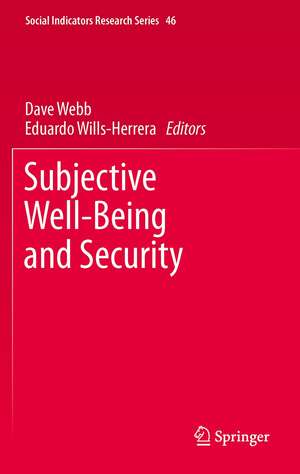 Subjective Well-Being and Security de Dave Webb