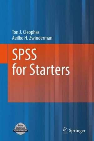 SPSS for Starters de Ton J. Cleophas