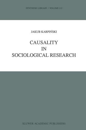 Causality in Sociological Research de Jakub Karpinski