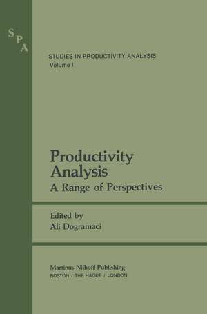 Productivity Analysis: A Range of Perspectives de Ali Dogramaci