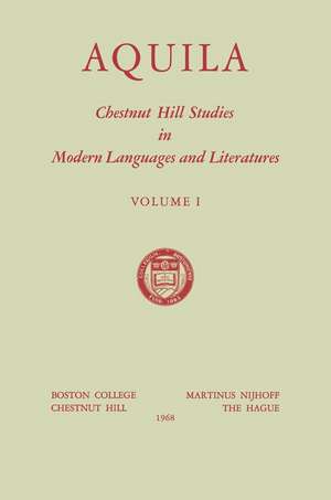 Aquila: Chestnut Hill Studies in Modern Languages and Literatures de N.R. Cartier