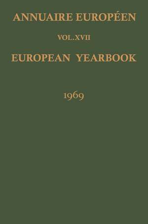 Annuaire Européen / European Yearbook de Council of Europe