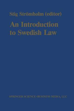 An Introduction to Swedish Law: Volume 1 de Stig Stromholm