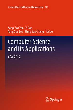 Computer Science and its Applications de Sang-Soo Yeo