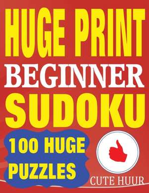 Huge Print Beginner Sudoku de Cute Huur