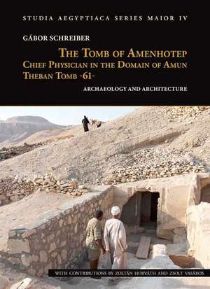 The Tomb of Amenhotep, Chief Physician in the Domain of Amun Theban Tomb -61-: Archaeology and Architecture de Gabor Schreiber