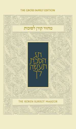 Koren Sacks Succot Mahzor, Ashkenaz, Hebrew/English de Jonathan Sacks