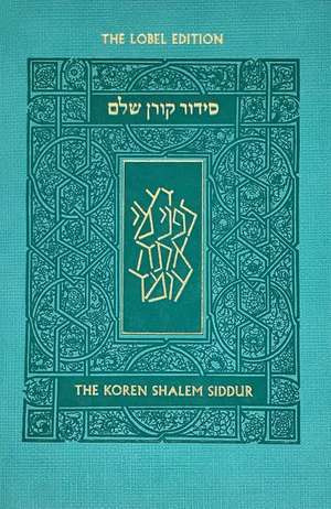 Koren Shalem Siddur with Tabs, Compact, Turquoise de Koren Publishers