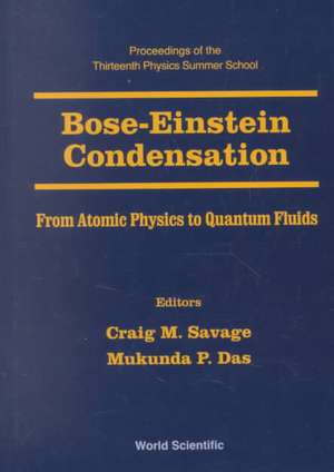BOSE-EINSTEIN CONDENSATION (V13) de Savage Craig M