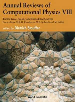 Annual Reviews of Computational Physics VIII de Dietrich Stauffer