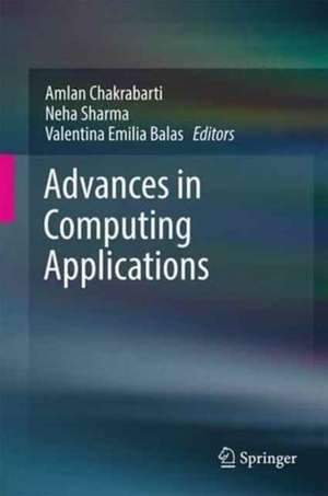 Advances in Computing Applications de Amlan Chakrabarti