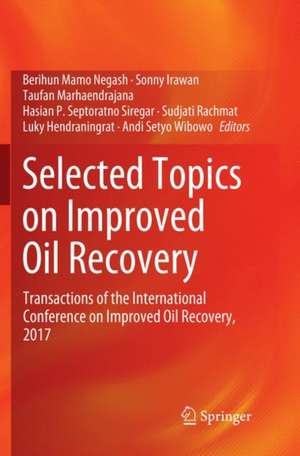 Selected Topics on Improved Oil Recovery: Transactions of the International Conference on Improved Oil Recovery, 2017 de Berihun Mamo Negash