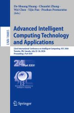 Advanced Intelligent Computing Technology and Applications de De-Shuang Huang