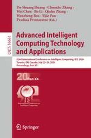 Advanced Intelligent Computing Technology and Applications de De-Shuang Huang