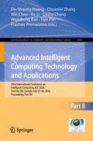 Advanced Intelligent Computing Technology and Applications de De-Shuang Huang
