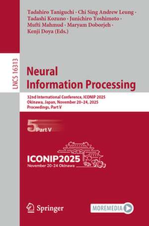 Neural Information Processing de Tadahiro Taniguchi