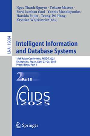 Intelligent Information and Database Systems de Ngoc Thanh Nguyen