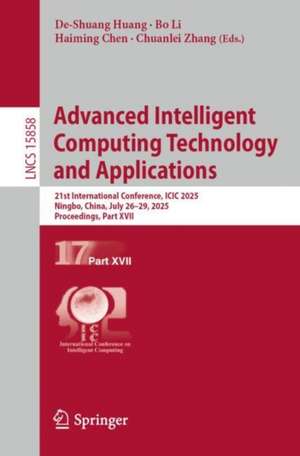 Advanced Intelligent Computing Technology and Applications de De-Shuang Huang