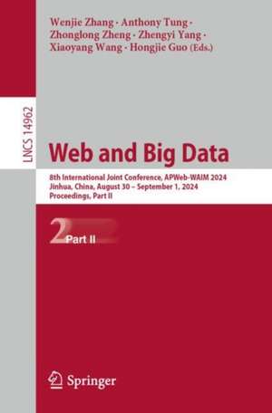 Web and Big Data de Wenjie Zhang
