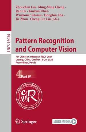 Pattern Recognition and Computer Vision de Zhouchen Lin