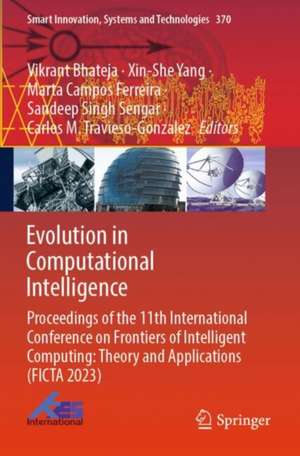 Evolution in Computational Intelligence de Vikrant Bhateja