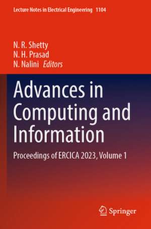 Advances in Computing and Information de N. R. Shetty