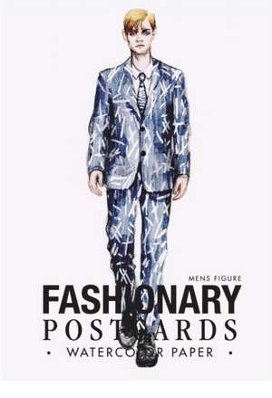 Fashionary Watercolor Postcards Book Men de Fashionary