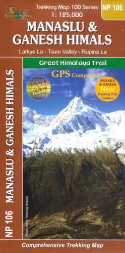 Manaslu & Hanesh Himals 1:125 000 NP106