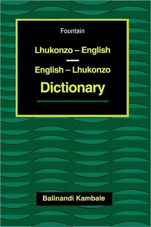 Lhukonzo-English/English-Lhukonzo Dictionary