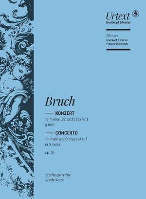 Konzert für Violine und Orchester Nr. 1 op. 26 (Violinkonzert) de Max Bruch