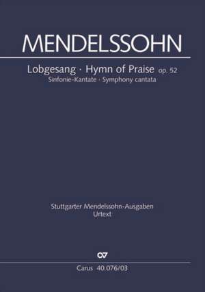 Lobgesang (Klavierauszug) de Felix Mendelssohn Bartholdy