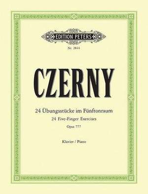 24 Five-Finger Exercises Op. 777 for Piano de Carl Czerny