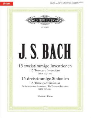 15 zweistimmige Inventionen BWV772-786 und 15 dreistimmige Sinfonien BWV787-801 de Johann Sebastian Bach