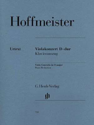 Hoffmeister, Franz Anton - Violakonzert D-dur de Franz Anton Hoffmeister