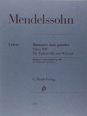 Romance sans paroles op. 109 de Felix Mendelssohn Bartholdy