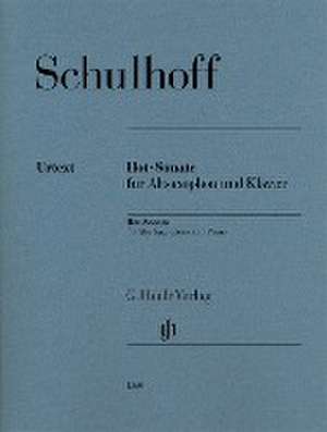 Hot-Sonate für Altsaxophon und Klavier, Urtext de Erwin Schulhoff